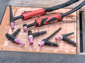 What are the types of TIG welding torches available