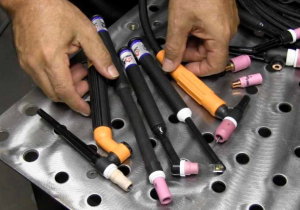 What are the types of TIG welding torches available